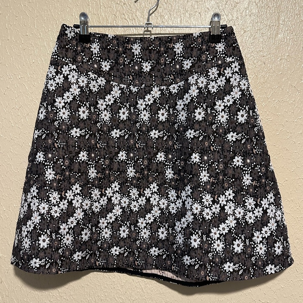 Tuckernuck Floral Jacquard A-Line Mini Skirt Size Small